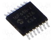 IC: PIC microcontroller; 7kB; 20MHz; A/E/USART,GPIO,ICSP; SMD MICROCHIP TECHNOLOGY