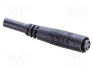 Connector: M8; plug; female; straight; cables; -20÷80°C; IP67; PIN: 4 AMPHENOL LTW