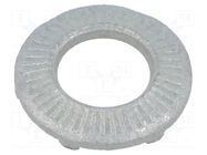 Washer; round,externally serrated; M8; D=16mm; spring steel BOSSARD