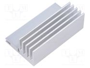 Heatsink: extruded; grilled; natural; L: 75mm; W: 25mm; H: 45mm; raw FISCHER ELEKTRONIK