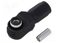 Connector: DC supply; SurLok Plus; female; 5.7mm; PIN: 1; for cable AMPHENOL