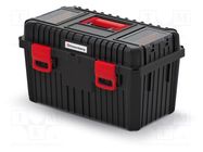 Box; Kind of container: tool case; black; polymer; HEAVY; 25kg KISTENBERG