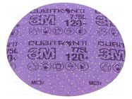 Sanding plate; 150mm; Granularity: 120; with holes; Mounting: bur 3M