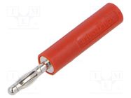 Connector: 2,4mm banana; adapter; red; 70VDC; 10A; 37.5mm; -25÷80°C SCHÜTZINGER