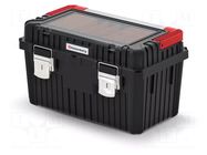 Chest; tool case; black; polymer; HEAVY; 585x360x337mm; 25kg KISTENBERG