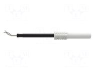 Measuring tip; 1A; white; Socket size: 4mm; Plating: nickel plated SCHÜTZINGER