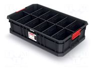 Container: collective; with partitions; black; 520x327x125mm KISTENBERG