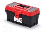 Box; tool case; black-red; polymer; EVO; 360x193x186mm; 10kg KISTENBERG