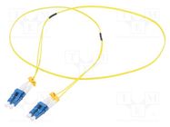 Fiber patch cord; OS2; LC/UPC,both sides; 1m; LSZH; yellow LOGILINK