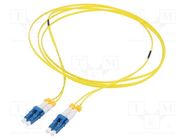 Fiber patch cord; OS2; LC/UPC,both sides; 2m; LSZH; yellow LOGILINK