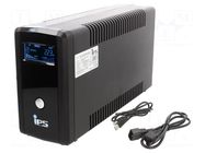 Power supply: UPS; 360W; 600VA; 230V; IEC C13 x4,USB B socket IPS