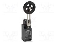 Limit switch; adjustable lever R 25-89mm, rubber rollerØ50mm OMRON