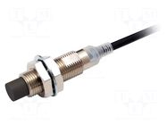 Sensor: inductive; OUT: PNP / NC; 0÷8mm; 10÷30VDC; M12; 2m; IP67 OMRON