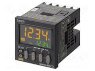 Timer; Range: 0,01s÷9999h; SPDT; 24VAC; 12÷24VDC; H5CX; Display: LED OMRON