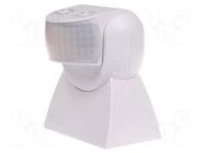 Sensor: movement; wall mount; 195÷265VAC; IP65; 5A; -20÷40°C; 0.5W F&F