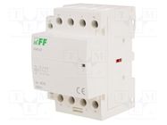 Contactor: 4-pole installation; 40A; 230VAC; NC x2 + NO x2; IP20 F&F