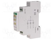 Module: voltage indicator; 3x230VAC; IP20; for DIN rail mounting F&F