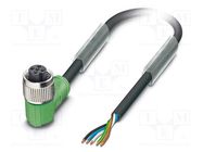 Connection lead; M12; PIN: 5; angled; 10m; plug; 60VAC; 4A; SAC; PUR PHOENIX CONTACT