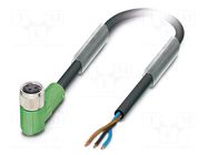 Cable: for sensors/automation; M8; PIN: 3; angled; 5m; plug; 60VDC PHOENIX CONTACT