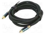 Cable; Toslink plug,both sides; 2m; Plating: gold-plated; black VENTION