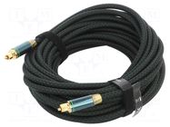 Cable; Toslink plug,both sides; 10m; Plating: gold-plated; black VENTION