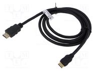 Cable; HDCP 2.2,HDMI 2.0; HDMI plug,mini HDMI plug; PVC; Len: 1m Goobay