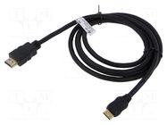 Cable; HDMI plug,mini HDMI plug; PVC; HDCP 2.2,HDMI 2.0; Len: 1m GOOBAY