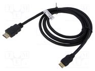 Cable; HDCP 2.2,HDMI 2.0; HDMI plug,mini HDMI plug; PVC; Len: 2m Goobay