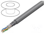 Wire; SF/UTP; 4x2x24AWG; 7; wire; Cu; Insulation: PVC; grey; 305m LANBERG