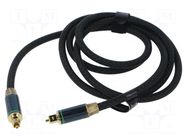 Cable; Toslink plug,both sides; 1.5m; Plating: gold-plated; black VENTION