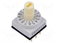 Encoding switch; Pos: 16; PCB,THT; 80mΩ; DC load @R: 0.15A/42VDC KNITTER-SWITCH