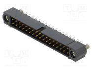 17+17 Pos. Male DIL Vertical Throughboard Conn. Jackscrews HARWIN