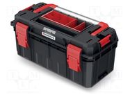 Box; tool case; black; polymer; S BLOCK ALU LOG; 550x280x264mm KISTENBERG