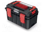 Box; tool case; black; polymer; S BLOCK ALU LOG; 450x280x264mm KISTENBERG