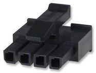 CONNECTOR HOUSING, RCPT, 4 WAY, NYLON