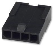 CONNECTOR HOUSING, PLUG, 4 WAY, NYLON