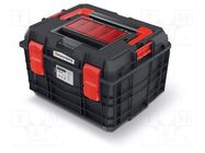 Box; tool case; black; polymer; C BLOCK ALU LOG; 450x380x297mm KISTENBERG