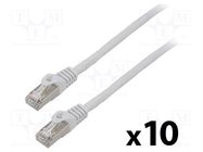 Patch cord; F/UTP; 6; stranded; CCA; PVC; grey; 1.5m; 26AWG; Cores: 8 LANBERG