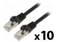 Patch cord; F/UTP; 6; stranded; CCA; PVC; black; 3m; 26AWG; Cores: 8 LANBERG