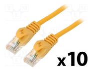 Patch cord; U/UTP; 5e; stranded; CCA; PVC; orange; 0.5m; 26AWG LANBERG