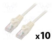 Patch cord; U/UTP; 5e; stranded; CCA; PVC; white; 3m; 26AWG; Cores: 8 LANBERG