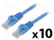 Patch cord; U/UTP; 6; stranded; CCA; PVC; blue; 0.25m; 26AWG; Cores: 8 LANBERG