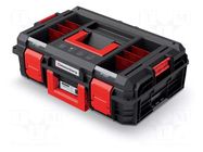 Chest; tool case; black; polymer; X BLOCK LOG; 546x380x194mm; IP55 KISTENBERG