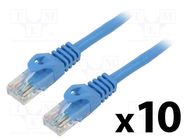 Patch cord; U/UTP; 5e; stranded; CCA; PVC; blue; 1.5m; 26AWG; Cores: 8 LANBERG