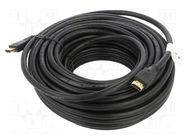 Cable; HDMI 1.4; HDMI plug,both sides; PVC; 20m; black; Core: CCS LANBERG