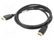 Cable; HDMI 1.4; HDMI plug,both sides; PVC; 1.8m; black; 30AWG LANBERG