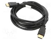 Cable; HDMI 1.4; HDMI plug,both sides; PVC; 3m; black; 30AWG LANBERG