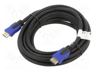 Cable; HDMI 2.0; HDMI plug,both sides; PVC; 4.5m; black; 30AWG LANBERG