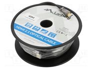 Cable; HDMI 2.1; HDMI plug,both sides; PVC; Len: 40m; black LANBERG