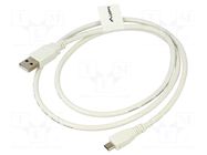 Cable; USB 2.0; USB A plug,USB B micro plug; gold-plated; 1m LANBERG